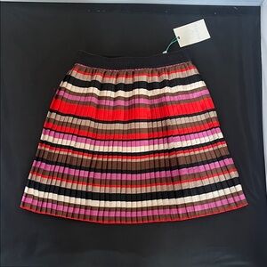 Abel & Lula Striped Pleated Skirt, size 12 NWT
